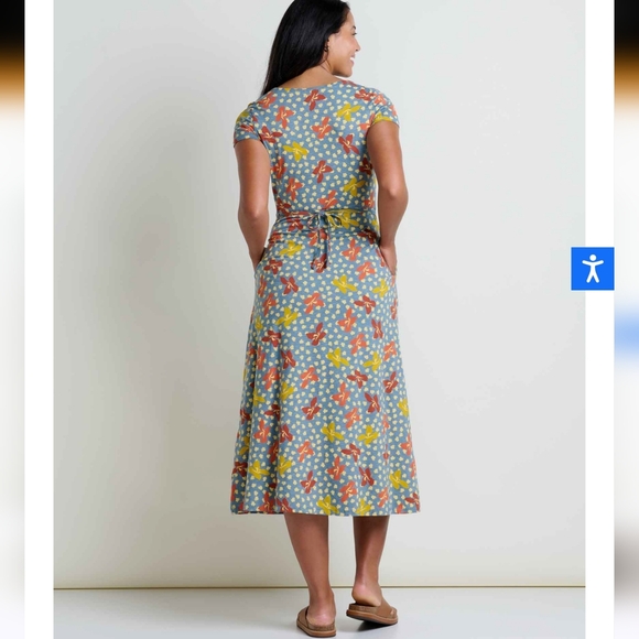 Toad&Co Rose Midi SS Dress XL - Picture 3 of 15